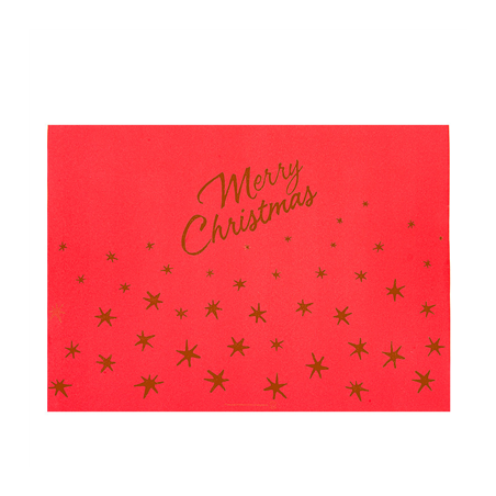 Image SET DE TABLE 'MERRY CHRISTMAS' 55 G/M2 30x40 CM ROUGE AIRLAID (800 UNITÉ) #1