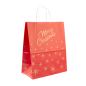 Image SACS SOS AVEC ANSES 'MERRY CHRISTMAS' 80 G/M2 20+10x29 CM ROUGE CELLULOSE (250 UNITÉ) #1