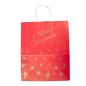 Image SACS SOS AVEC ANSES 'MERRY CHRISTMAS' 80 G/M2 20+10x29 CM ROUGE CELLULOSE (250 UNITÉ) #2