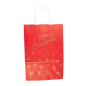 Image SACS SOS AVEC ANSES 'MERRY CHRISTMAS' 80 G/M2 26+14x32 CM ROUGE CELLULOSE (250 UNITÉ) #2