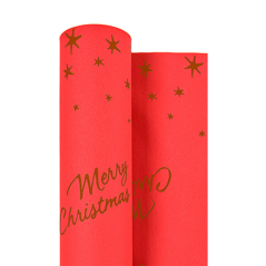 Image NAPPES 'MERRY CHRISTMAS' 55 G/M2 1,20x25 M ROUGE AIRLAID (1 UNITÉ) #1