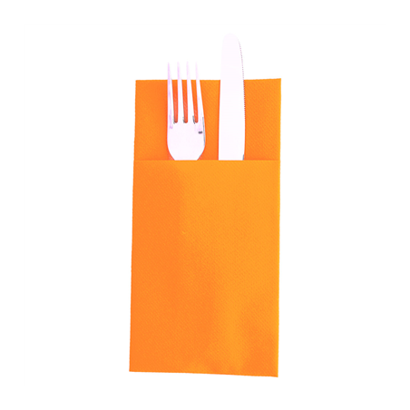 Image SERVIETTES KANGOUROU  55 G/M2 40x40 CM MANDARINE AIRLAID (700 UNITÉ) #1