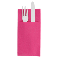 Image SERVIETTES KANGOUROU  55 G/M2 40x40 CM FUCHSIA AIRLAID (700 UNITÉ) #1