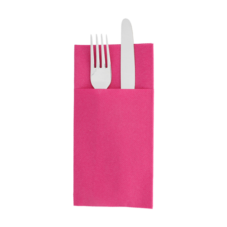 Image SERVIETTES KANGOUROU  55 G/M2 40x40 CM FUCHSIA AIRLAID (700 UNITÉ) #1