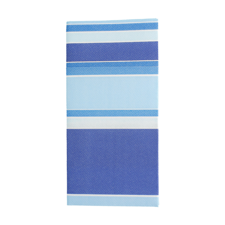 SERVIETTES KANGOUROU 'BAYADÈRES' 55 G/M2 40x40 CM BLEU AIRLAID (700 UNITÉ)