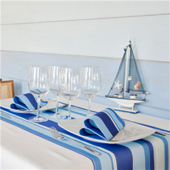 Image SERVIETTES KANGOUROU 'BAYADÈRES' 55 G/M2 40x40 CM BLEU AIRLAID (700 UNITÉ) #3