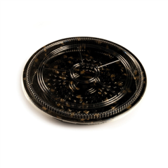 Image 120 U. RÉCIPIENTS + COUVERCLES POUR SUSHI Ø32x5 CM NOIR PS (120 UNITÉ) #1