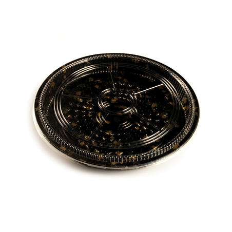 Image 120 U. RÉCIPIENTS + COUVERCLES POUR SUSHI  Ø35,6x5 CM NOIR PS (120 UNITÉ) #1