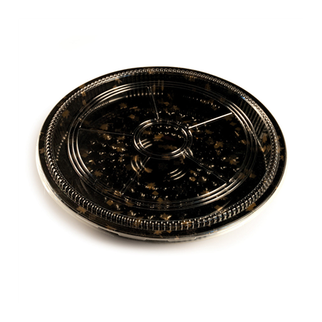 Image 120 U. RÉCIPIENTS + COUVERCLES POUR SUSHI  Ø38x5 CM NOIR PS (120 UNITÉ) #1