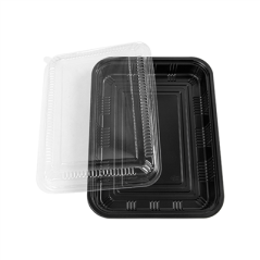 Image SETS BARQUETTES + COUVERCLES  25x18,3x5,6 CM NOIR PS (300 UNITÉ) #3