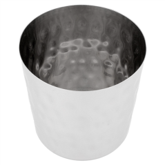 Image MINI RÉCIPIENTS À FRITES CLASSIQUES, MARTELÉ 'ARTINOX'  Ø 8,5x8,5 CM ARGENTE INOX (12 UNITÉ) #3
