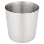 Image MINI RÉCIPIENTS À FRITES CLASSIQUES, LISSES  Ø 8,5x8,5 CM ARGENTE INOX (12 UNITÉ) #1