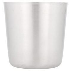 MINI RÉCIPIENTS À FRITES CLASSIQUES, LISSES  Ø 8,5x8,5 CM ARGENTE INOX (12 UNITÉ)