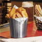 Image MINI RÉCIPIENTS À FRITES CLASSIQUES, LISSES  Ø 8,5x8,5 CM ARGENTE INOX (12 UNITÉ) #4