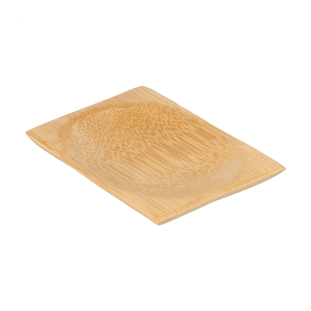 Image MINI ASSIETTES RECTANGULAIRES  6x8 CM NATUREL BAMBOU (24 UNITÉ) #1