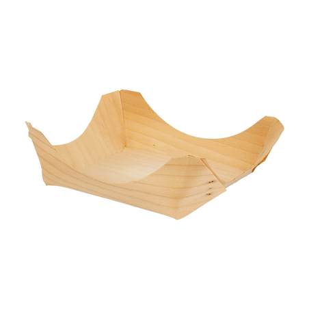 Image BARQUETTES EN FEUILLE DE PEUPLIER  10x10x3,5 CM NATUREL BOIS (100 UNITÉ) #1