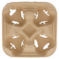 PORTE-GOBELETS, 4 GOBELETS 22x22 CM NATUREL CARTON (300 UNITÉ) Image PORTE-GOBELETS, 4 GOBELETS 22x22 CM NATUREL CARTON (300 UNITÉ) #3