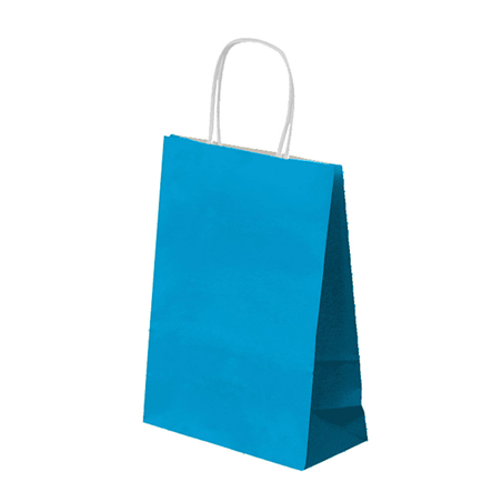 Image SACS SOS AVEC ANSES  80 G/M2 26+14x32 CM BLEU TURQUOISE CELLULOSE (250 UNITÉ) #1