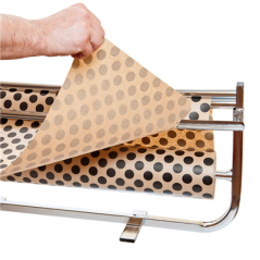 Image PAPIER CADEAUX - À POIS  60 G/M2 0,7x100 M NATUREL KRAFT VERGÉ (1 UNITÉ) #3