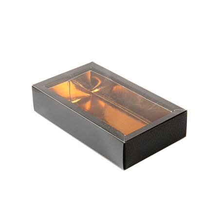 Image BOÎTES CHOCOLATS  14,5x7,5x3,5 CM NOIR CARTON (50 UNITÉ) #1