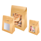 Image PETIT SACS AVEC FENÊTRE  9+4,5x13 CM OR CARTON (200 UNITÉ) #2