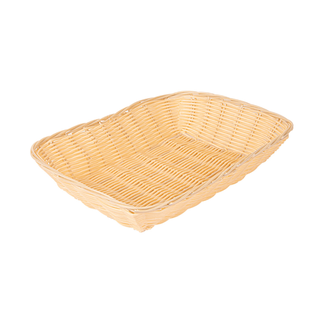 Image CORBEILLES SIMILAIRE OSIER RECTANGULAIRES  30x22x7 CM NATUREL PP (12 UNITÉ) #1