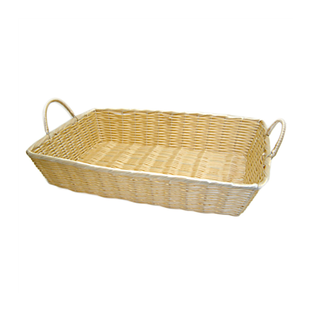 Image CORBEILLES SIMILAIRE OSIER RECTANGULAIRES AVEC ANSES  48x35x10 CM NATUREL PP (12 UNITÉ) #1