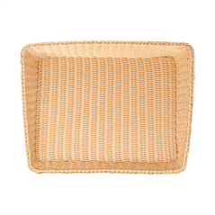 Image CORBEILLE SIMILAIRE OSIER RECTANGULAIRE INCLINÉE  45x60x5/12 CM NATUREL PP (1 UNITÉ) #3