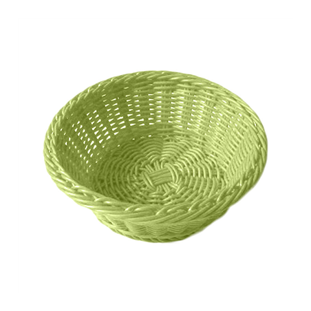 Image CORBEILLES SIMILAIRE OSIER RONDES  Ø 20x8 CM VERT ANIS PP (12 UNITÉ) #1