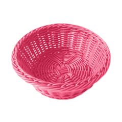 Image CORBEILLES SIMILAIRE OSIER RONDES  Ø 20x8 CM FUCHSIA PP (12 UNITÉ) #1
