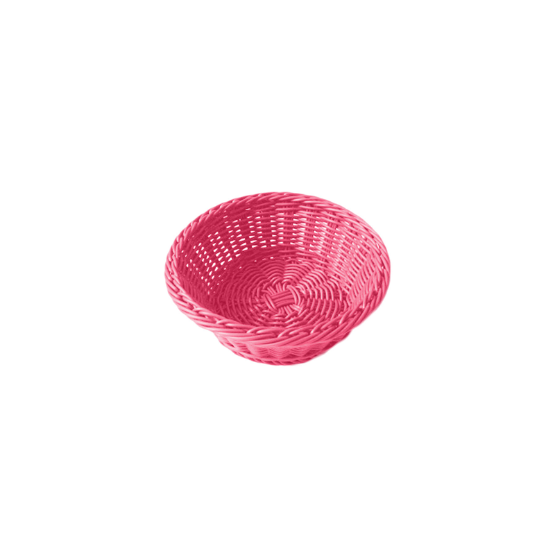 CORBEILLES SIMILAIRE OSIER RONDES  Ø 20x8 CM FUCHSIA PP (12 UNITÉ)