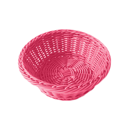 Image CORBEILLES SIMILAIRE OSIER RONDES  Ø 20x8 CM FUCHSIA PP (12 UNITÉ) #1