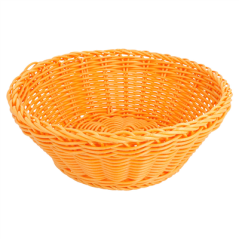 Image CORBEILLES SIMILAIRE OSIER RONDES  Ø 20x8 CM ORANGE PP (12 UNITÉ) #1