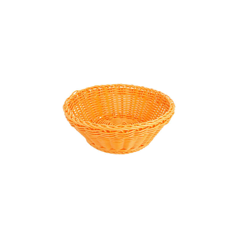 CORBEILLES SIMILAIRE OSIER RONDES  Ø 20x8 CM ORANGE PP (12 UNITÉ)