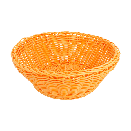 Image CORBEILLES SIMILAIRE OSIER RONDES  Ø 20x8 CM ORANGE PP (12 UNITÉ) #1