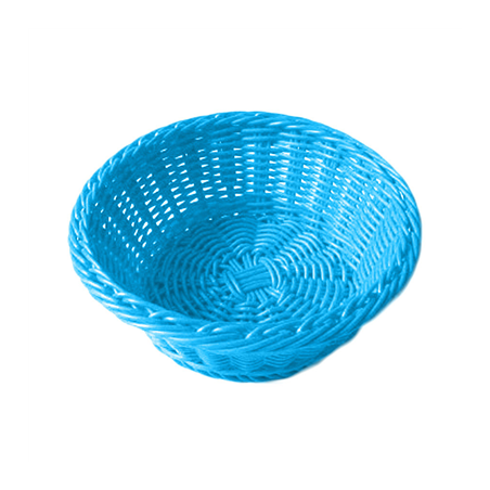 Image CORBEILLES SIMILAIRE OSIER RONDES  Ø 20x8 CM BLEU TURQUOISE PP (12 UNITÉ) #1