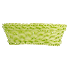CORBEILLES SIMILAIRE OSIER ALLONGÉES  23x9x8 CM VERT ANIS PP (12 UNITÉ)