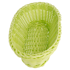 Image CORBEILLES SIMILAIRE OSIER ALLONGÉES  23x9x8 CM VERT ANIS PP (12 UNITÉ) #3