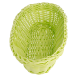 Image CORBEILLES SIMILAIRE OSIER ALLONGÉES  23x9x8 CM VERT ANIS PP (12 UNITÉ) #3