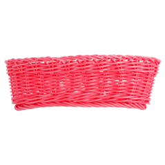 CORBEILLES SIMILAIRE OSIER ALLONGÉES  23x9x8 CM FUCHSIA PP (12 UNITÉ)