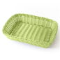 Image CORBEILLES SIMILAIRE OSIER RECTANGULAIRES  30x22x7 CM VERT ANIS PP (12 UNITÉ) #1
