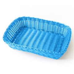 Image CORBEILLES SIMILAIRE OSIER RECTANGULAIRES  30x22x7 CM BLEU TURQUOISE PP (12 UNITÉ) #1