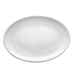 ASSIETTES OVALES 'ASAMI WARE' 46x32 CM BLANC MÉLAMINE (6 UNITÉ)