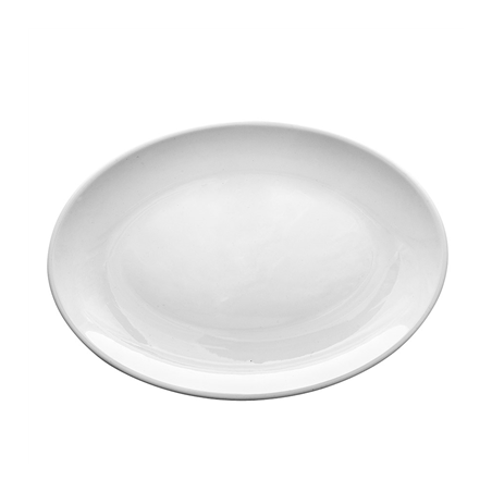 ASSIETTES OVALES 'ASAMI WARE'  46x32 CM BLANC MÉLAMINE (6 UNITÉ)