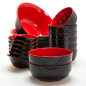 Image BOLS NOIR/ROUGE 'ASAMI WARE' 2600 ML Ø 25,4x10 CM MÉLAMINE (24 UNITÉ) #2
