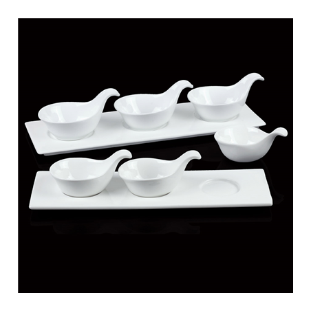 BOLS AVEC ANSE  10,5x7x5,4 CM BLANC PORCELAINE (12 UNITÉ)
