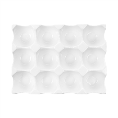 Image PLATEAUX "12 OEUFS"  19,1x14x3,5 CM BLANC PORCELAINE (6 UNITÉ) #3