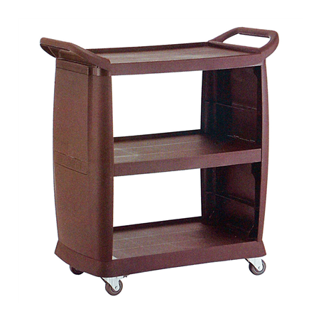 Image TROLLEY OUVERT 2 CÔTÉS 'ARROW'  98x50,5x105 CM MARRON PP (1 UNITÉ) #1