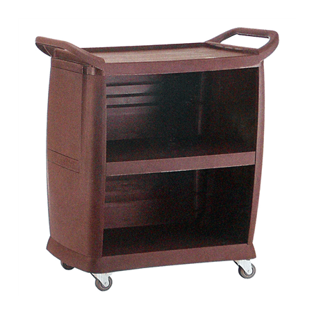 Image TROLLEY OUVERT 1 CÔTÉ 'ARROW'  98x50,5x105 CM MARRON PP (1 UNITÉ) #1