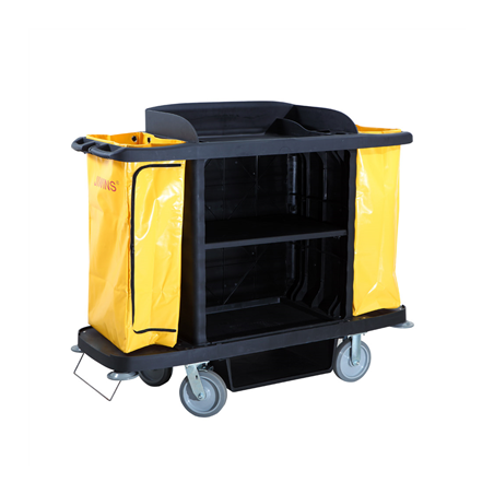 Image CHARIOT SERVICE DE CHAMBRES, SANS PORTES 'ARROW'  153,6x55,4x125,2 CM NOIR PP (1 UNITÉ) #1